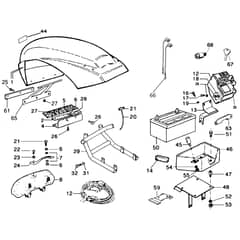 417 S - Bertolini Rotary Cultivator Hood with headlight Diagram