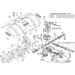 417 S - Bertolini Rotary Cultivator Tiller for engines > 11HP Diagram