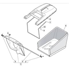 421 HP - 2009 - 294434143/UM9 - Mountfield Rotary Mower Grass Bag Diagram