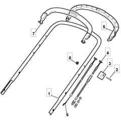 421 HP - 2009 - 294434143/UM9 - Mountfield Rotary Mower Upper Handle Diagram