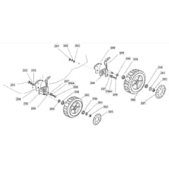 42 HP - 2006 - 23-1534-75 - Mountfield Rotary Mower Wheels Diagram