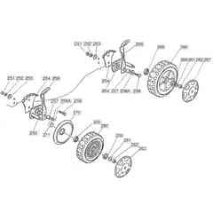 42 HP - 2003 - 23-1581-72 - Mountfield Rotary Mower Wheels Diagram