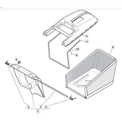 4310 HP - 2008 - 294434043/M08 - Mountfield Rotary Mower Grass Bag Diagram