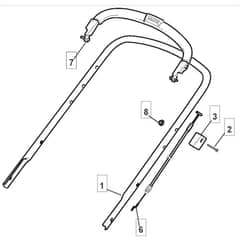 4310 HP - 2008 - 294434043/M08 - Mountfield Rotary Mower Upper Handle Diagram