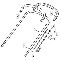 4320 HP - 2009 - 294434023/M09 - Mountfield Rotary Mower Upper Handle Diagram