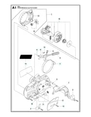 Husqvarna 445E - Chain Brake & Clutch Cover