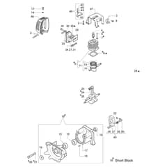 453 BP Ergo - Oleo-Mac Brushcutter Engine Diagram