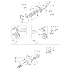 453 BP Ergo - Oleo-Mac Brushcutter Starter assy and clutch Diagram
