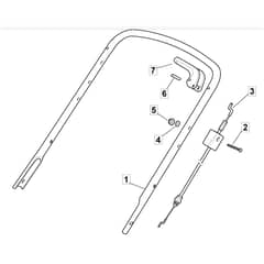 45 - 2005 - 24-3434-71 - Mountfield Rotary Mower Upper Handle Diagram