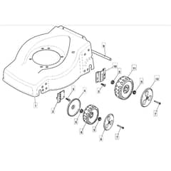 45 - 2005 - 24-3434-71 - Mountfield Rotary Mower Wheels Diagram