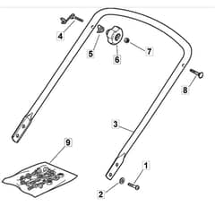 45 S - 2005 - 299264743/MOU - Mountfield Rotary Mower Lower Handle Diagram