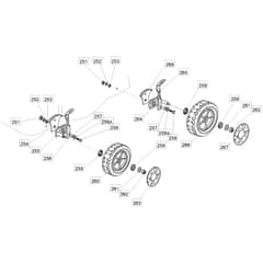 460 HP - 2006-2007 - 294484023/MO6 - Mountfield Rotary Mower Wheels Diagram