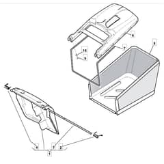 460 HP - 2010 - 299481223/M10 - Mountfield Rotary Mower Grass Bag Diagram