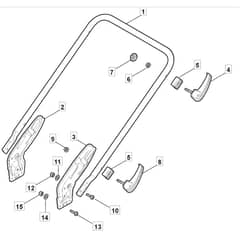 460 HP - 2010 - 299481223/M10 - Mountfield Rotary Mower Lower Handle Diagram