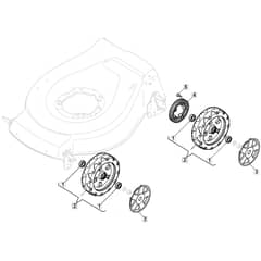 460 HP - 2010 - 299481223/M10 - Mountfield Rotary Mower Wheels Diagram