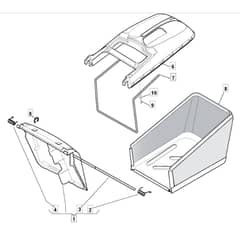 460 PD/ES - 2008 - 294485923/UM8 - Mountfield Rotary Mower Grass Bag Diagram