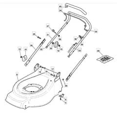 460R HP - 2006-2007 - 294486023/MO6 - Mountfield Rotary Mower Upper Handle Diagram