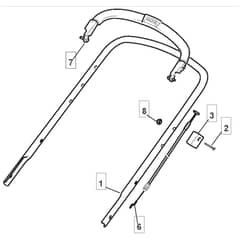 461 HP - 2008 - 294484043/UM8 - Mountfield Rotary Mower Upper Handle Diagram