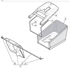 461 HP - 2010 - 299481243/M10 - Mountfield Rotary Mower Grass Bag Diagram