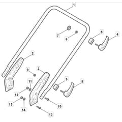 461 HP - 2010 - 299481243/M10 - Mountfield Rotary Mower Lower Handle Diagram