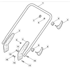461 PD ES - 2010-2011 - 299482543/M10 - Mountfield Rotary Mower Lower Handle Diagram