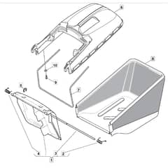 461R HP - 2008 - 294486043/UM8 - Mountfield Rotary Mower Grass Bag Diagram