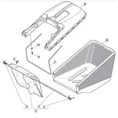 461R PD - 2007 - 294487043/MO7 - Mountfield Rotary Mower Grass Bag Diagram