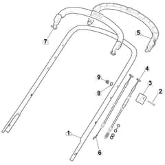 4620 PD - 2009 - 299274623/MEE - Mountfield Rotary Mower Upper Handle Diagram