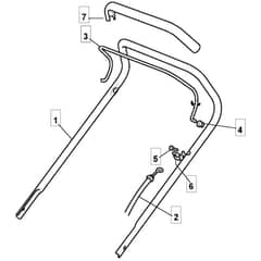 462 HP - 2008 - 294484038/UM8 - Mountfield Rotary Mower Upper Handle Diagram