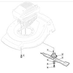 462 HP - 2010 - 299481233/M10 - Mountfield Rotary Mower Blade Diagram
