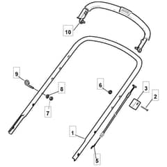 462 HP - 2010 - 299481238/M10 - Mountfield Rotary Mower Upper Handle Diagram