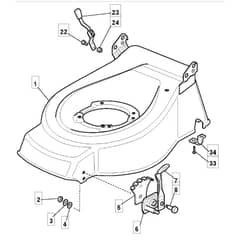 462 PD - 2008-2009 - 294485038/UM8 - Mountfield Rotary Mower Deck Diagram
