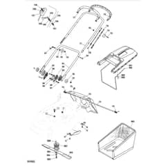 462 PD - 2008-2009 - 294485038/UM8 - Mountfield Rotary Mower Handle Diagram