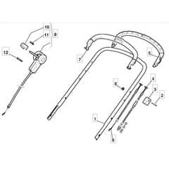 462 PD - 2008-2009 - 294485038/UM8 - Mountfield Rotary Mower Upper Handle Diagram