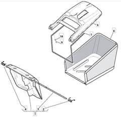 462 PD - 2010 - 299482233/M10 - Mountfield Rotary Mower Grass Bag Diagram