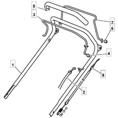 463 PD_ES - 2008 - 294485943/UM8 - Mountfield Rotary Mower Upper Handle Diagram