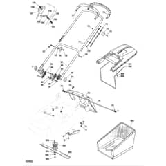 464 PD - 2008-2009 - 294485043/UM8 - Mountfield Rotary Mower Handle Diagram