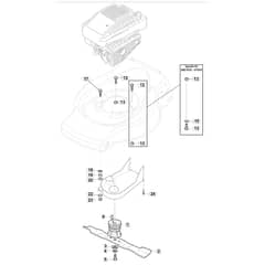 464 TR-B - 2017-2019 - 299274628/AMZ - Mountfield Rotary Mower Blade Diagram