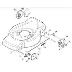 464 TR-B - 2017-2019 - 299274628/AMZ - Mountfield Rotary Mower Deck Diagram