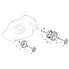464 TR-B - 2017-2019 - 299274628/AMZ - Mountfield Rotary Mower Wheels Diagram