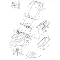 46 PD - 2005 - 23-3681-74 - Mountfield Rotary Mower Handle Diagram