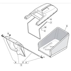 46 PD - 2005 - 294885123/MOU - Mountfield Rotary Mower Grass Bag Diagram