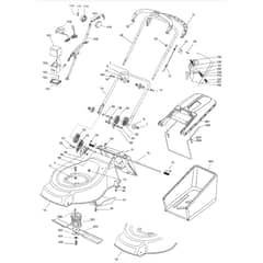 46 PD ES - 2005 - 23-3698-74 - Mountfield Rotary Mower Handle Diagram