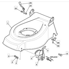 46 PD ES - 2005 - 294485923/MOU - Mountfield Rotary Mower Deck Diagram