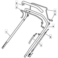 46 PD ES - 2005 - 294885823/MOU - Mountfield Rotary Mower Upper Handle Diagram