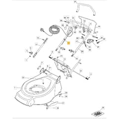 46 R HP - 2006 - 23-3334-75 - Mountfield Rotary Mower Handle Diagram