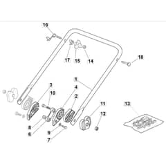 46R PD - 2004 - 294885123/MOR - Mountfield Rotary Mower Lower Handle Diagram
