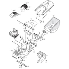 480R - 2004 - 12-5704-81 - Mountfield Rotary Mower Grass Bag Diagram