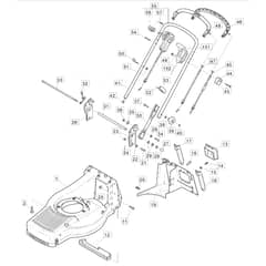 480R - 2005 - 12-5704-82 - Mountfield Rotary Mower Handle Diagram