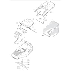 480R - 2005 - 12-5786-82 - Mountfield Rotary Mower Grass Bag Diagram